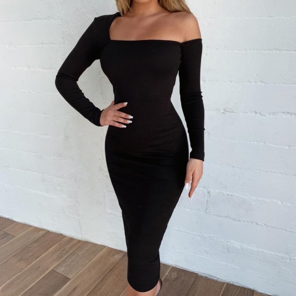 Tigermist Corbin Black Bodycon Dress